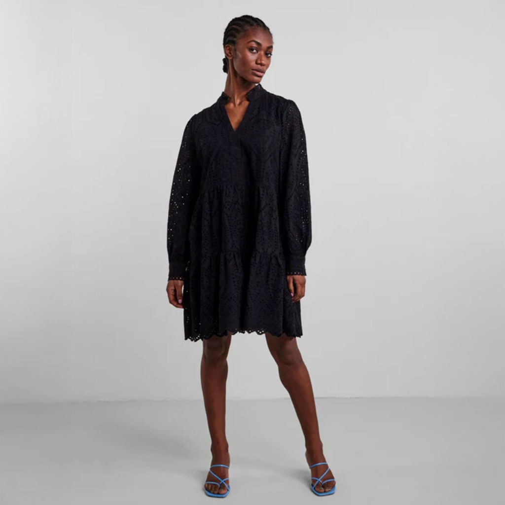 Y.A.S Yasholi Ls Dress S. - Black - Svart langermet kjole