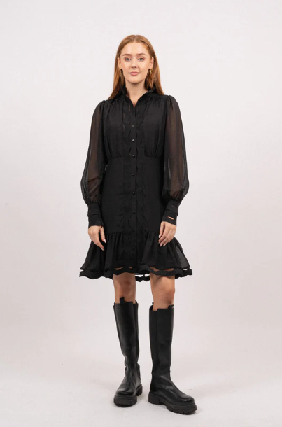 Y.A.S Yasponira LS Dress - Black - Kjole - str S