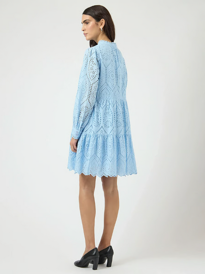 YAS Yasholi LS Dress - Kort kjole himmelblå