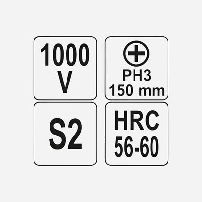 Yato 2824 Skrurekker PH3x150mm