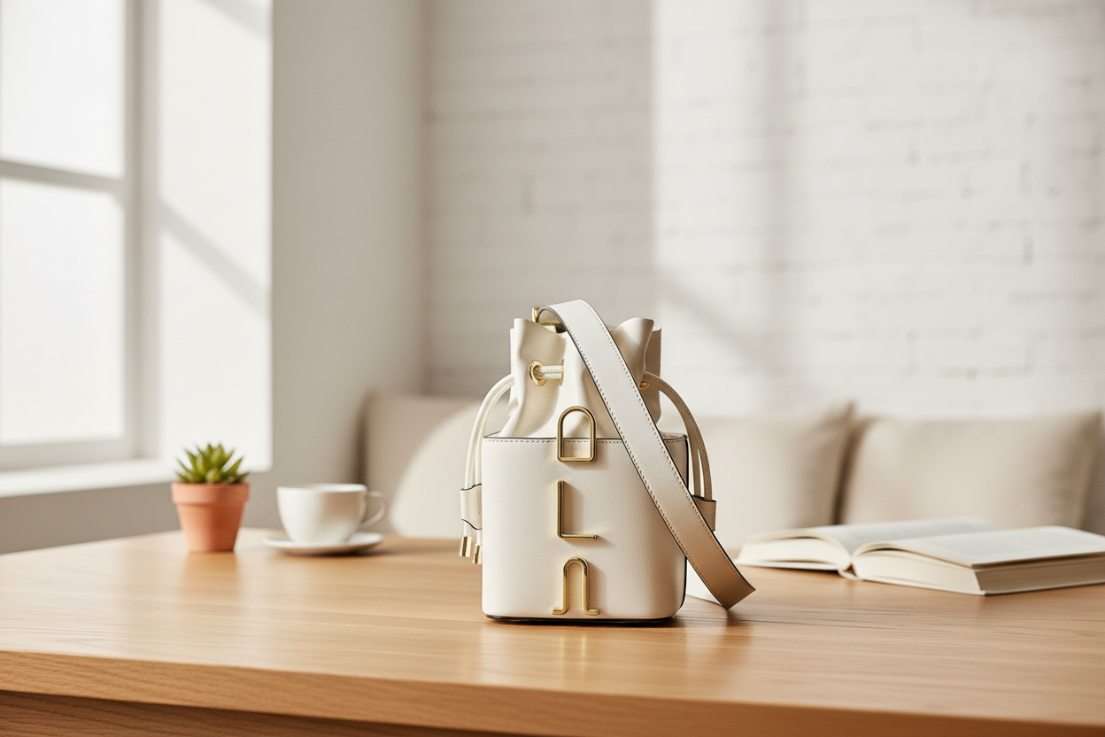 Bøtteveske i nordisk interiør