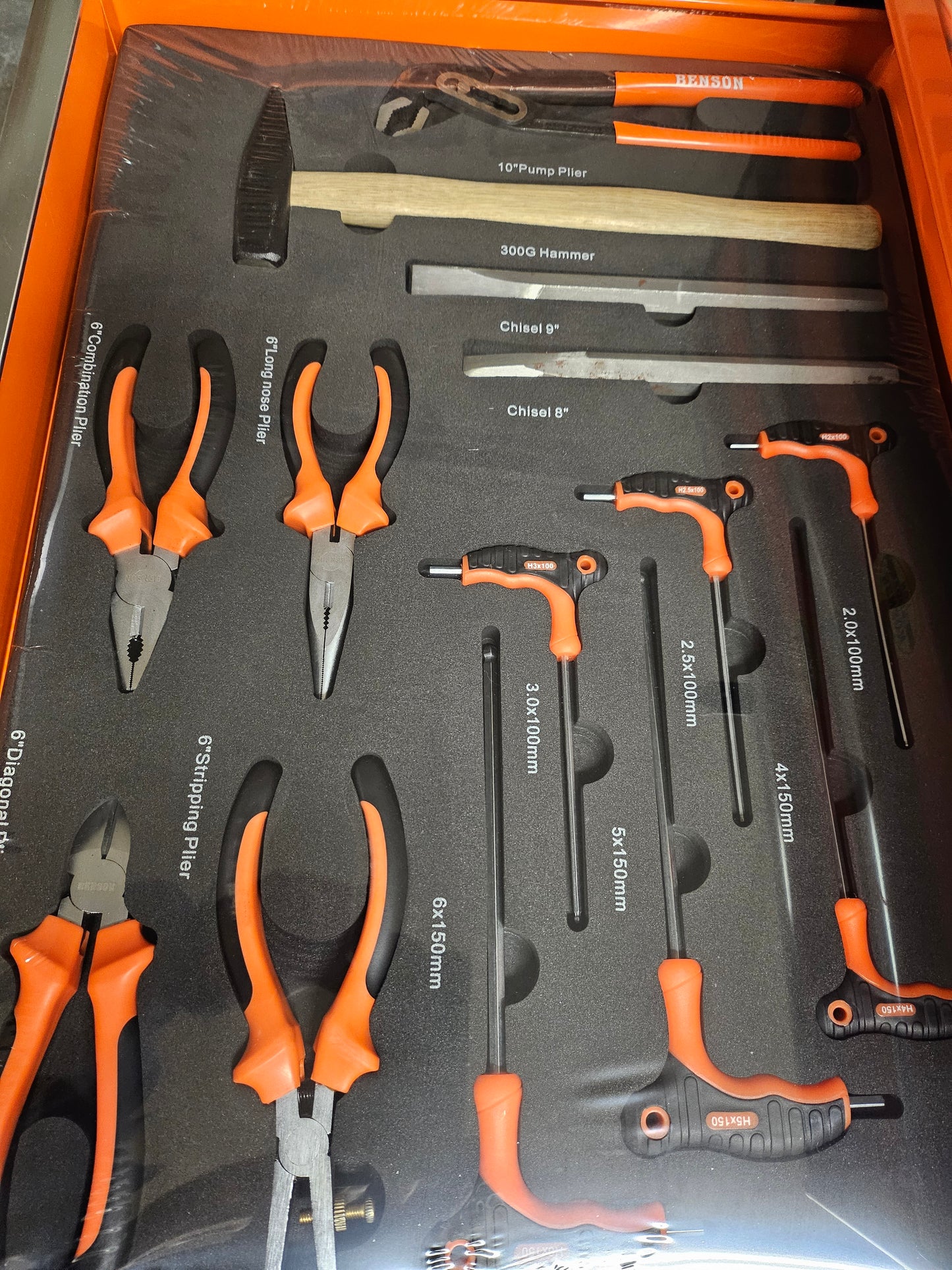 Benson Tools Verktøyvogn 82 deler -Komplett verktøysett
