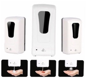 Berøringsfri dispenser med 3 pumper og dryppskål - 1000ml