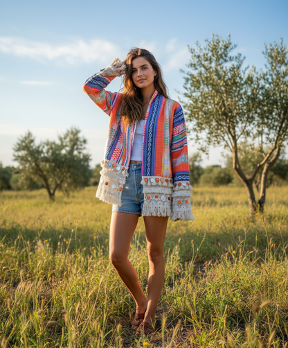 Boho Jacket på modell