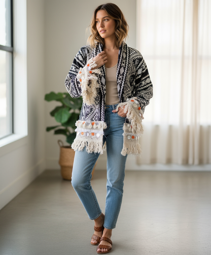 Boho Jacket på modell