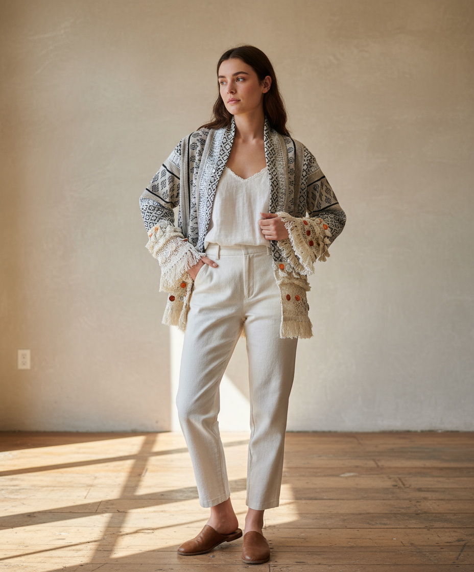 Boho Jacket på modell