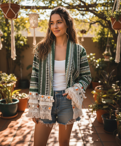 Boho Jacket på modell