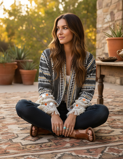 Boho Jacket på person