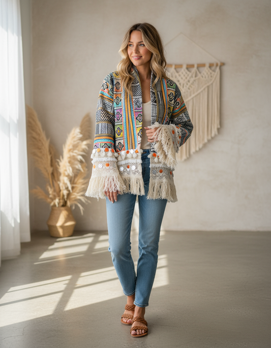 Boho Jacket på person