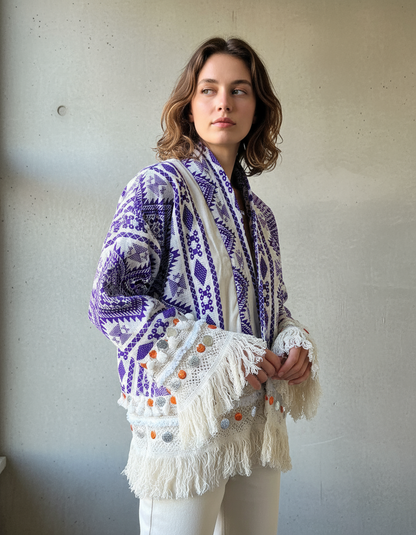 Boho Jakke på modell