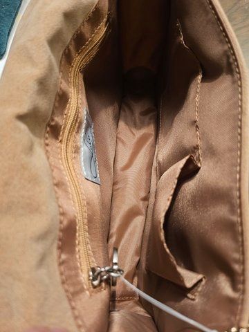 Lulus Shine clutch veske beige - semsket skinn