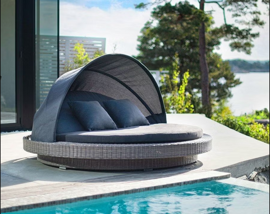 InGarden Daybed Florida med kalesje - Rund solseng