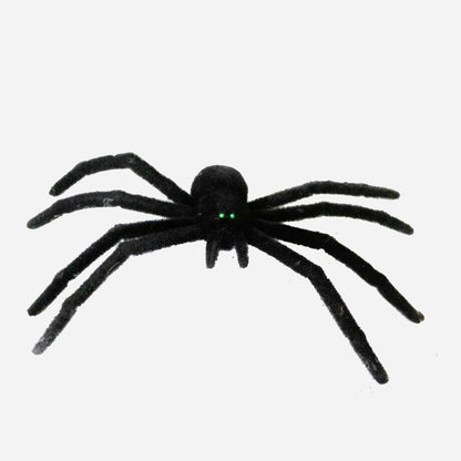 Halloween Edderkopp 40cm - Skummel Dekorasjon med Røde Øyne