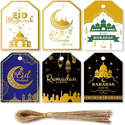 Eid Mubarak gavelapper - gift tags 48 stk