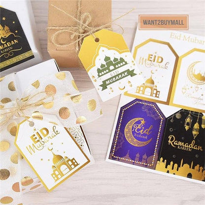 Eid Mubarak gavelapper - gift tags 48 stk