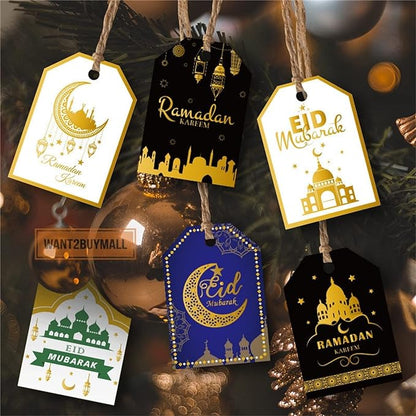 Eid Mubarak gavelapper - gift tags 48 stk