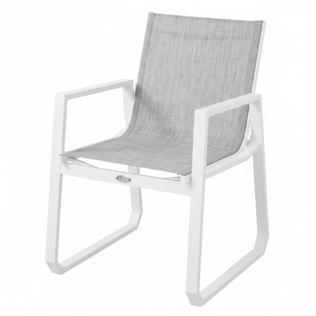 Eline stol – Hvit aluminiumsramme