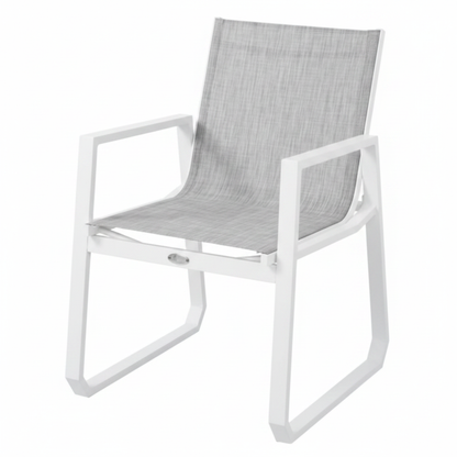 Eline stol – Hvit aluminiumsramme