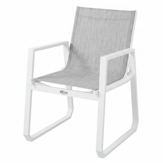 Eline stol – Hvit aluminiumsramme