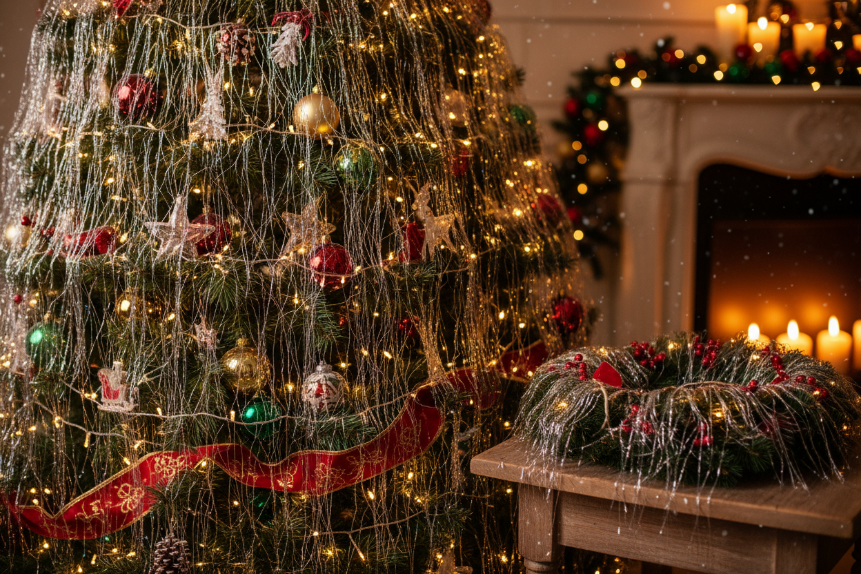 Englehår juledekorasjon