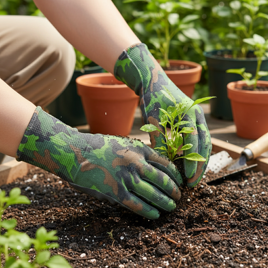 Flo 74113 Hagehansker på person