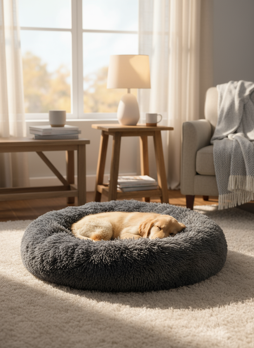 Fluffy Donut Hundeseng