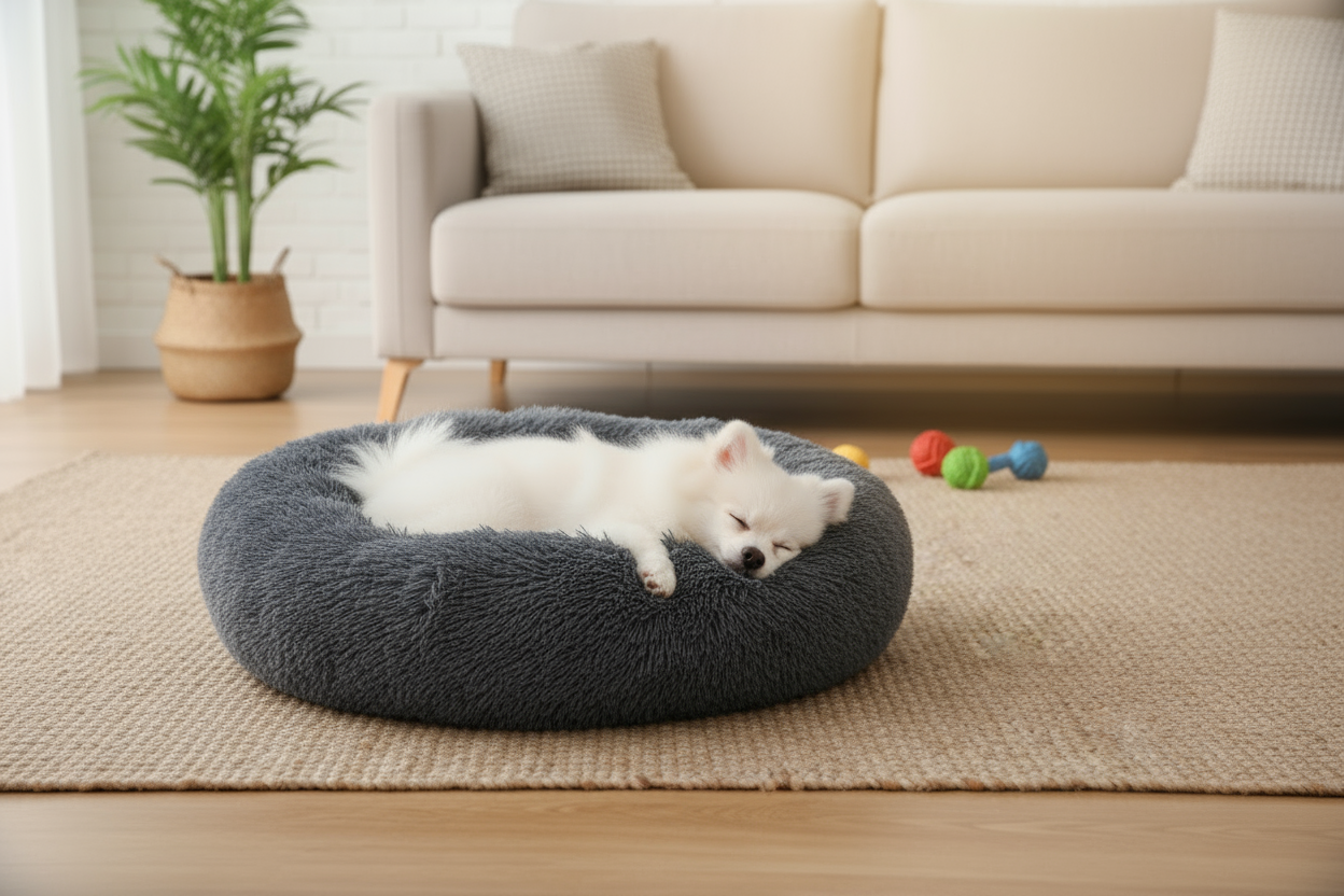 Fluffy Donut Hundeseng