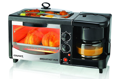 Multifunksjonell 3-i-1 frokostmaskin - Miniovn, Kaffetrakter & Stekeplate