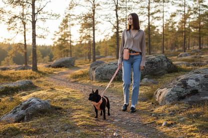 Håndfritt hundekobbel i naturlige omgivelser