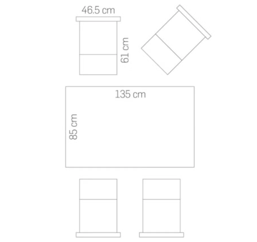 InGarden Nora Spisegruppe 4 pers - Teak
