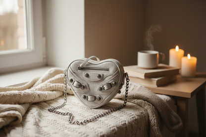 Hjerteveske i koselig setting