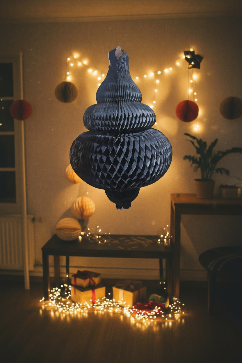 Honeycomb papirlykt med mer lys