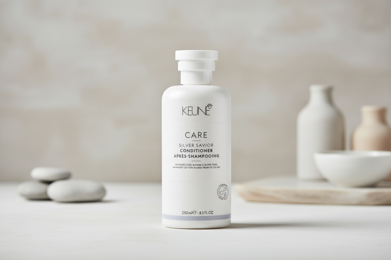 Keune Care Silver Savior Conditioner med profesjonell bakgrunn