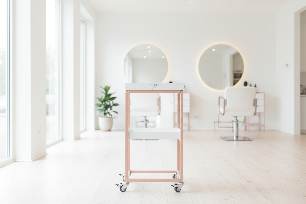 Keune frisørtralle i salonmiljø