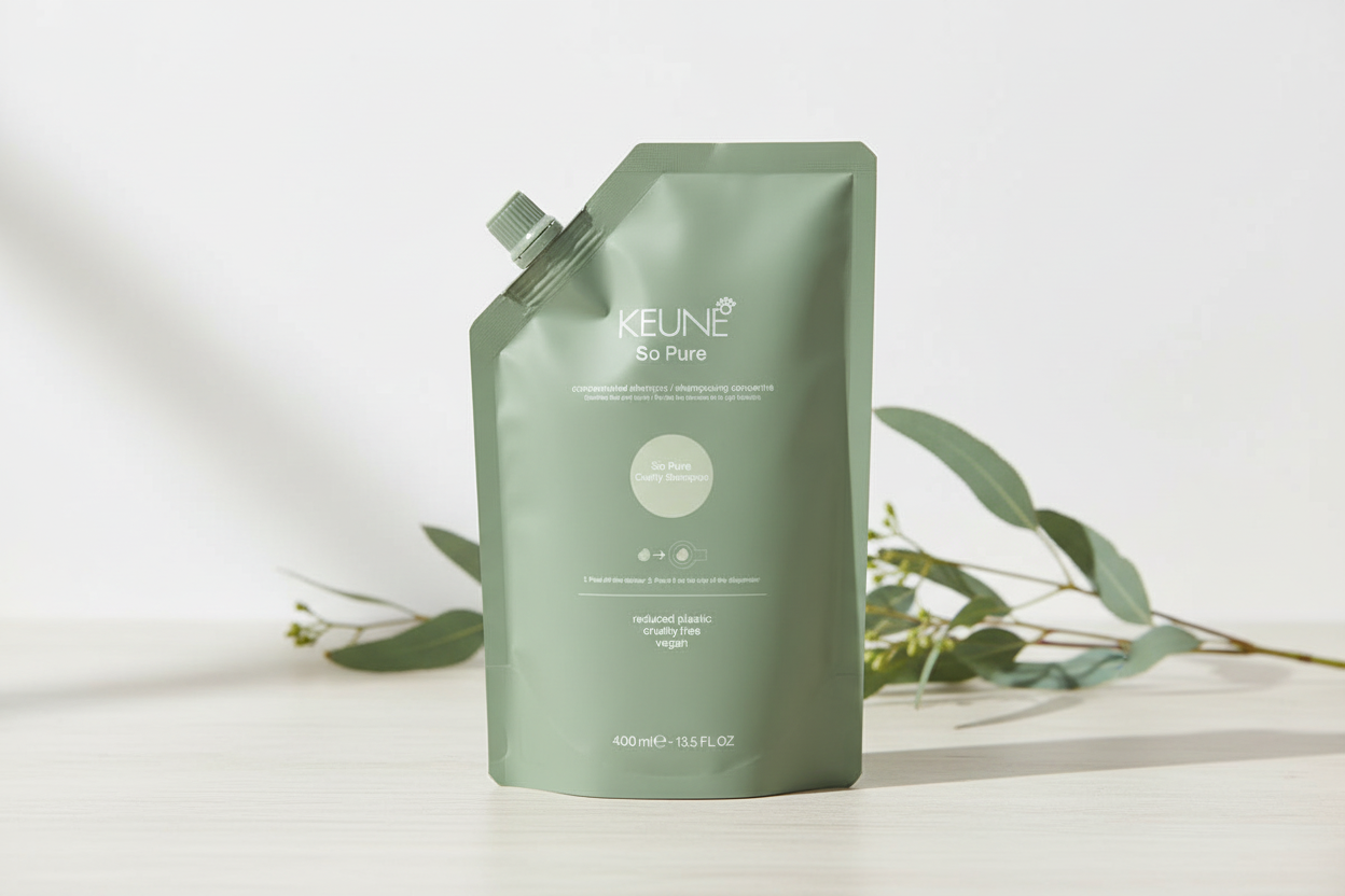 Keune So Pure Clarify Shampoo med bakgrunn