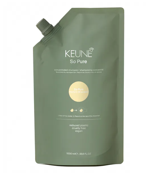 Keune So Pure Restore Shampoo Refill 1000 ml - Vegansk Fuktighetsshampoo