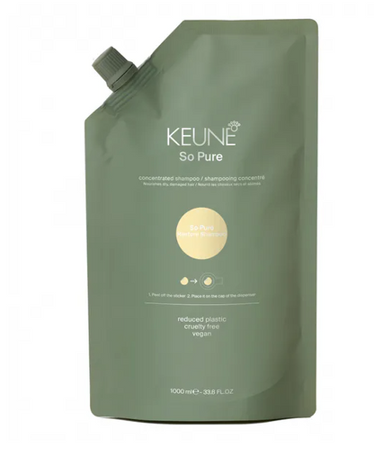 Keune So Pure Restore Shampoo Refill 1000 ml - Vegansk Fuktighetsshampoo