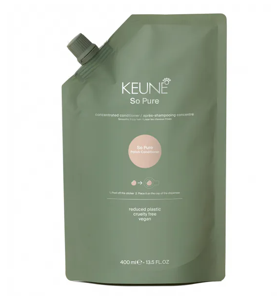 Keune So Pure Polish Conditioner .Refill 400 ml - Vegansk Balsam