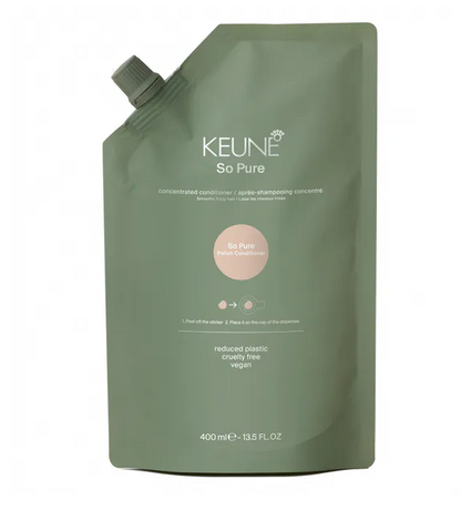 Keune So Pure Polish Conditioner .Refill 400 ml - Vegansk Balsam