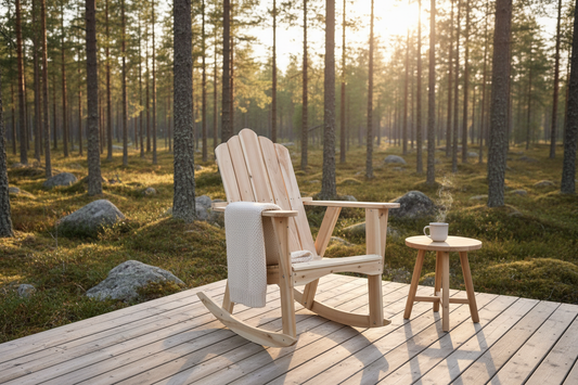 Koselig stol på terrasse