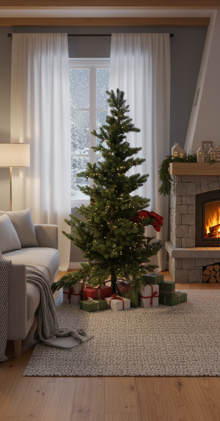 Kunstig juletre Gran i hjemmemiljø