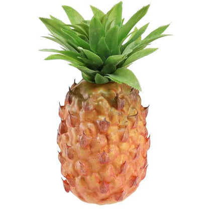 Kunstig Ananas 19 cm - Dekorativ Tropisk Frukt med Stilk