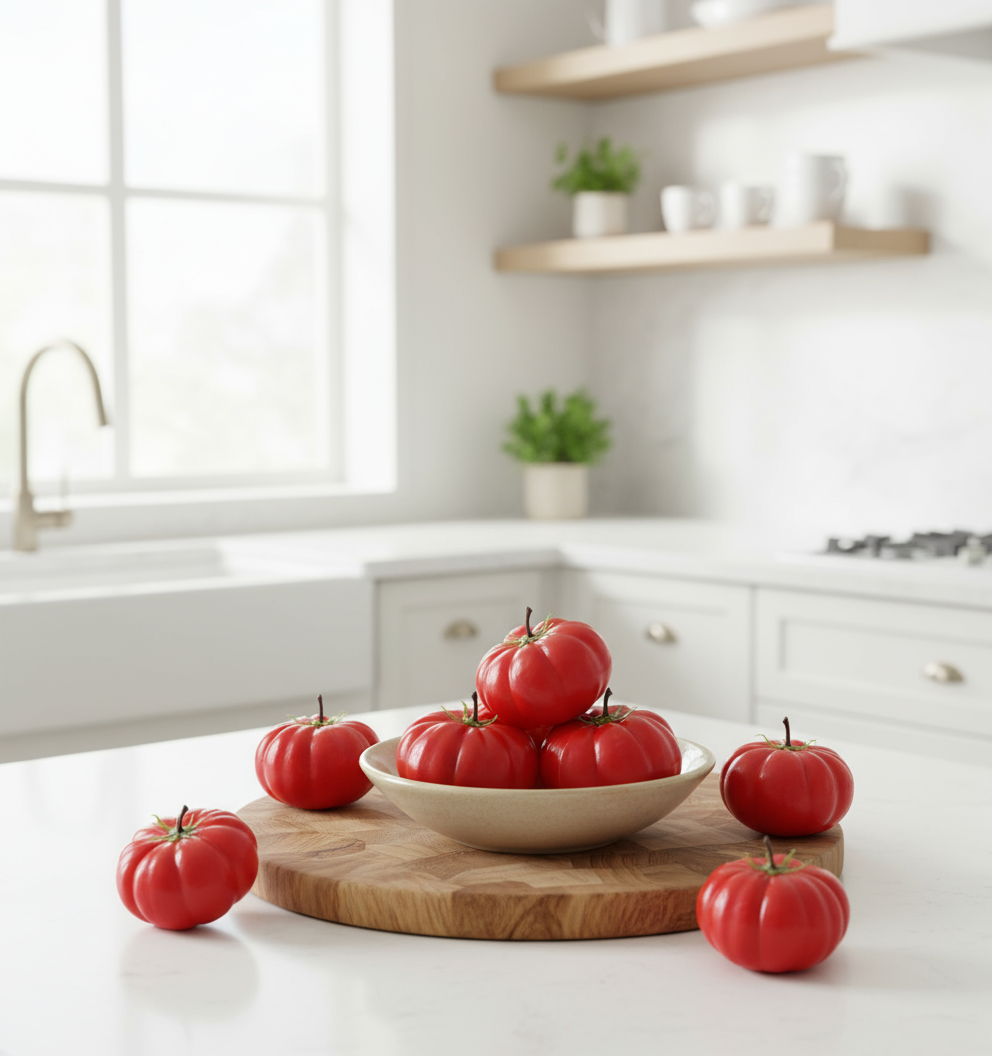 Kunstige Bifftomater på kjøkken