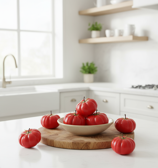 Kunstige Bifftomater på kjøkken