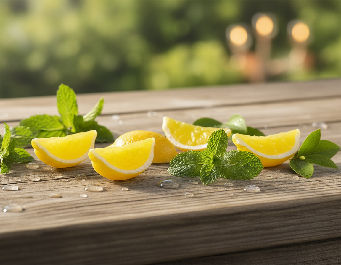 Kunstige sitronbåter i naturlige omgivelser