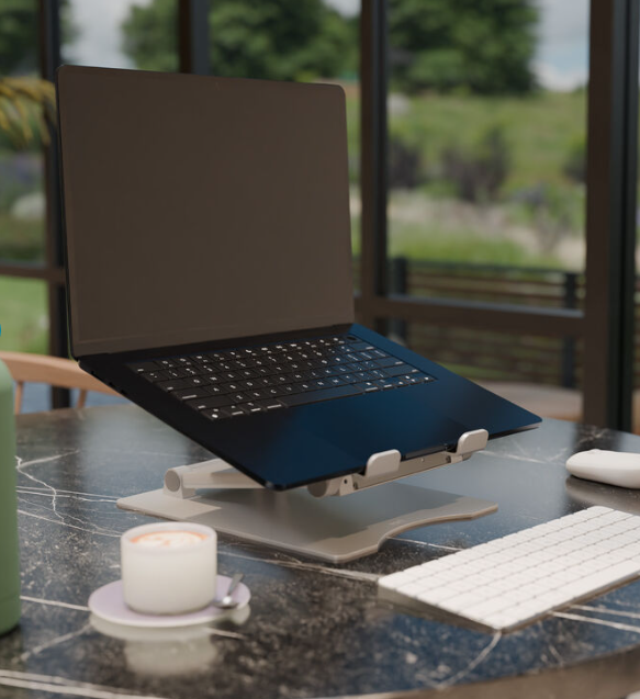 Pomelo Justerbar Laptop Holder - Ergonomisk Bordstativ for Laptop & Nettbrett