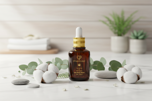 LovaIceland CBD-serum i naturlige omgivelser