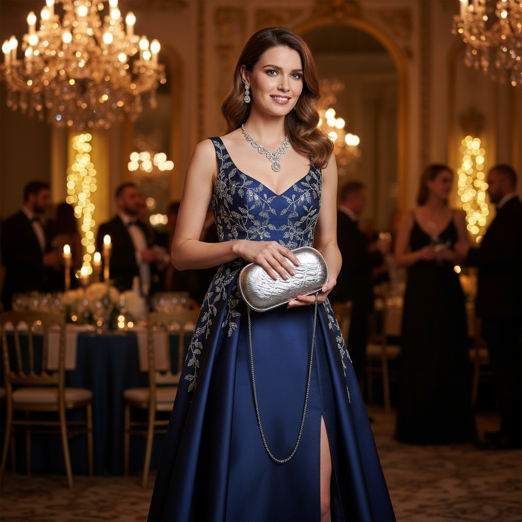 Lulus sølvfarget selskapsveske