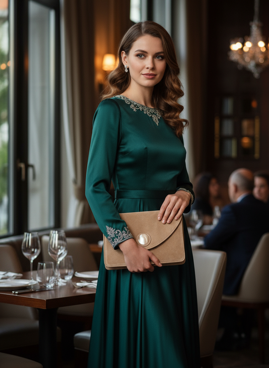 Lulus Shine Clutch på person