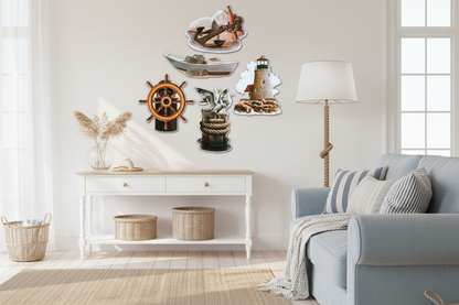 Maritime dekor-motiver i kystinteriør